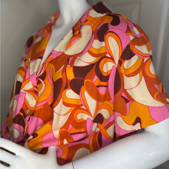 Ava & Viv Orange Red Resort Wear Set Of Shorts And Shirt Size 1X. - Picture 9 of 15